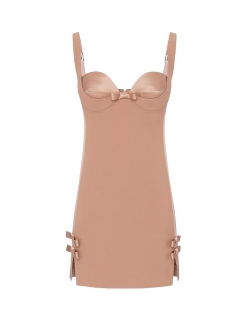 Crepe mini dress with bows ELISABETTA FRANCHI | AB65042E2.283